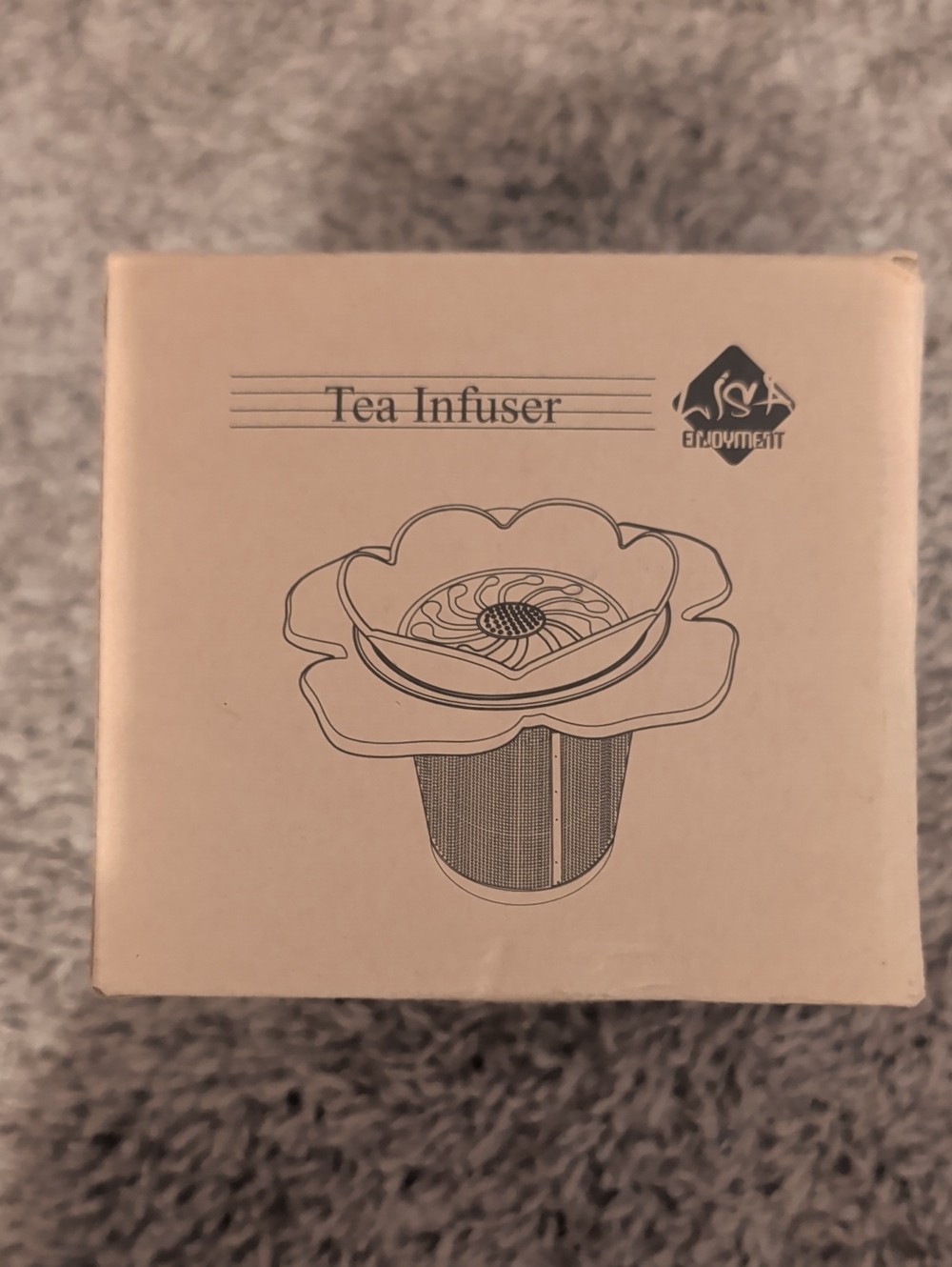 Tea Infuser Floral Mesh Strainer - Beige
